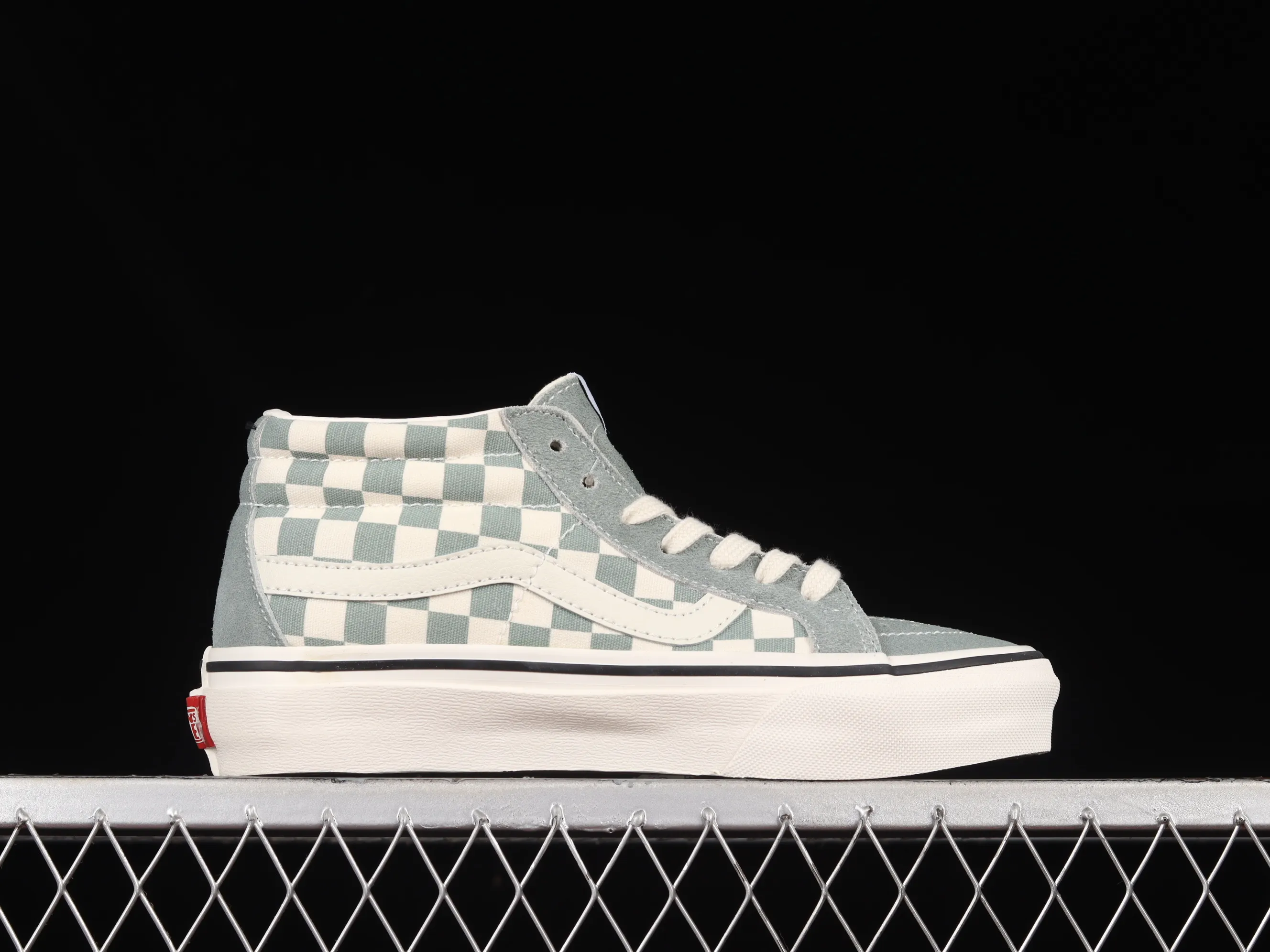 All categories Vans Vans series Vans Mid Vans China Vans SK8-Mid Vans milk green checkerboard classic mid-top skateboard shoes VN0A391FOQL